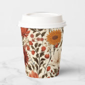 Modern Autumn Fall Botanical Floral  Pappbecher (Links)