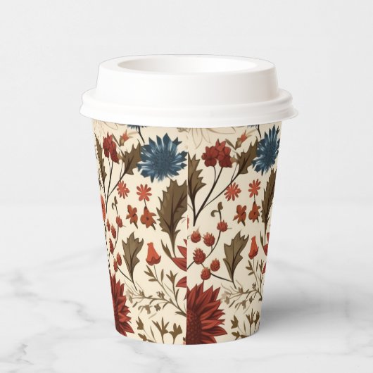 Modern Autumn Fall Botanical Floral  Pappbecher (Rechts)