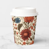 Modern Autumn Fall Botanical Floral  Pappbecher (Vorderseite)
