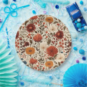 Modern Autumn Fall Botanical Floral  Pappteller (Party)
