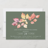 Modern Autumn LeavesThanksgiving Dinner Invitation Einladung (Vorderseite)
