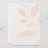 Modern Autumn Pink Floral Verließ Shadow Wedding Einladung (Rückseite)