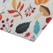 Modern Autumn Pumpkin Leaf Muster Schneidebrett (Ecke)