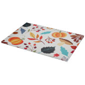 Modern Autumn Pumpkin Leaf Muster Schneidebrett (Ecke)