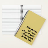 Modern Autumn Yellow Great Gatsby Journal Notizblock (Innen)