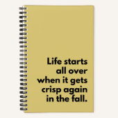 Modern Autumn Yellow Great Gatsby Journal Notizblock (Vorderseite)