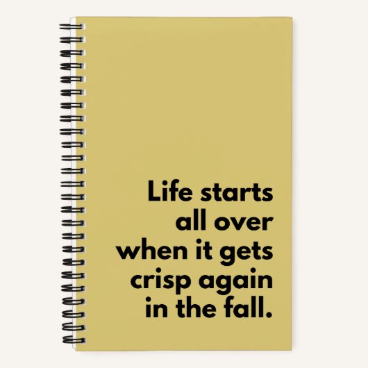 Modern Autumn Yellow Great Gatsby Journal Notizblock (Vorderseite)