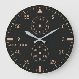 Modern Aviation Instrument Pilot Chronograph Große Wanduhr