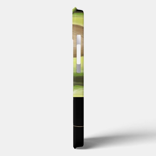 Modern Avocado Pattern Monogram Case-Mate iPhone Hülle (Rückseite / Links)