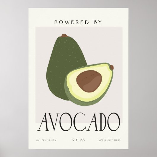 Modern Avocado Wall Art Kitchen Decor Poster (Vorne)