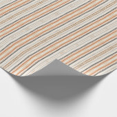 Modern Aztec Orange Ikat Wallpaper Geschenkpapier (Ecke)