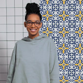 Modern Azulejo Blue Yellow Portugiesisch Lissabon Fliese