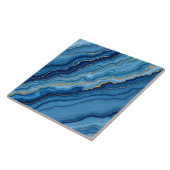 Modern Azure Blue Gold Marble Collection Fliese (Seite)