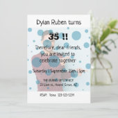 Modern & Babbling Foto Geburtstagskarte Einladung (Stehend Vorderseite)