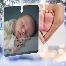 Modern Baby 2 Foto Ornament Aus Metall