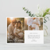 Modern Baby Ankündigung Weihnachts-Foto-Karte (Stehend Vorderseite)