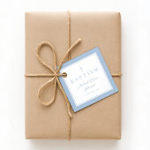 Modern Baby Blue Thank You Baptism Geschenkanhänger
