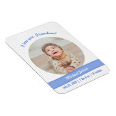 Modern Baby Boy Foto Geburtshinweis Oma Magnet (Rechte Seite)