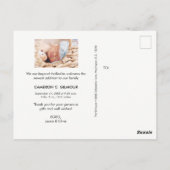 Modern Baby Boy Vielen Dank mit Fotos Postkarte (Rückseite)