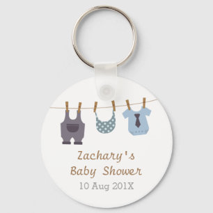 Modern Baby Clothes Baby Boy Shower Party Favors Schlüsselanhänger