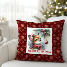 Modern Baby Deer Snowy Forest Kids Gift Christmas