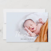 Modern, Baby Dusche Baby Boy Danke Karte (Vorderseite)
