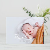 Modern, Baby Dusche Baby Boy Danke Karte (Stehend Vorderseite)