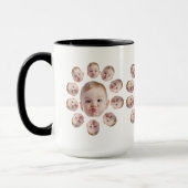 Modern Baby Face Oma Birthday Opa Vater Geschenk Tasse (Links)