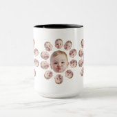 Modern Baby Face Oma Birthday Opa Vater Geschenk Tasse (Zentrum)