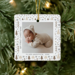 Modern Baby First Christmas Keramikornament