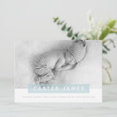MODERN BABY FOTO, einfach, blau, blau, überzogen Ankündigung (Stehend Vorderseite)