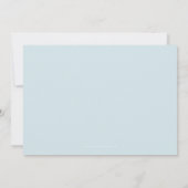 MODERN BABY FOTO, einfach, blau, blau, überzogen Ankündigung (Rückseite)