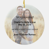 Modern Baby Girl Pink Ultrasound 2 Foto Wunder Keramik Ornament (Hinten)