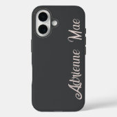 Modern Baby Pink Blush Script Monogram Name Case-Mate iPhone Hülle (Rückseite)