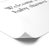 Modern Babydusche Begrüßungsschild mit rosa Bugs Poster (Ecke)