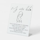 Modern Babydusche mein Wasserspielzeichen Sockelschild (Vorderseite)