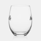 Modern Bachelorette Brautparty Monogram Name Weinglas Ohne Stiel (Links)