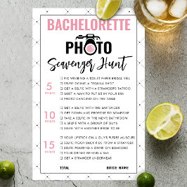 Modern Bachelorette Scavenger Hundeschlittenkarte