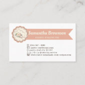 Modern Bakery Castry Koch Logo Design Visitenkarte (Rückseite)