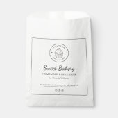 Modern Bakery Custom Logo Paper Bag Geschenktütchen (Vorderseite)
