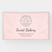 Modern Bakery Custom Logo Pink Banner (Horizontal)