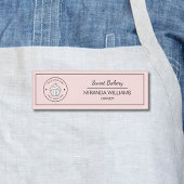 Modern Bakery Custom Logo Pink Namenschild