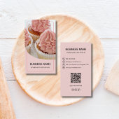 Modern Bakery Pastry Chef Photo Logo QR Visitenkarte