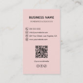 Modern Bakery Pastry Chef Photo Logo QR Visitenkarte (Rückseite)