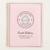 Modern Bakery Pink Custom Logo Planer (Vorderseite)