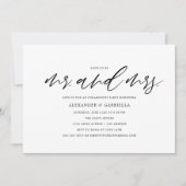 Modern Bald zu sein Mr. & Mrs. Engagement Party Einladung (Vorderseite)