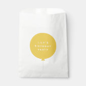 Modern Balloon | Gelbes Kindergeburtstag Party Geschenktütchen (Vorderseite)