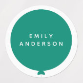 Modern Balloon | Name Kinderzimmer School Kids Gre Etiketten (Design 2)