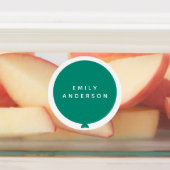 Modern Balloon | Name Kinderzimmer School Kids Gre Etiketten (Befestigt)