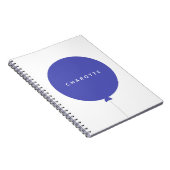 Modern Balloon | Royal Blue Fun Stilvoller Trend N Notizblock (Rechte Seite)